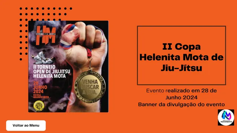 Banner da II Copa Helenita Mota de Jiu-Jitsu