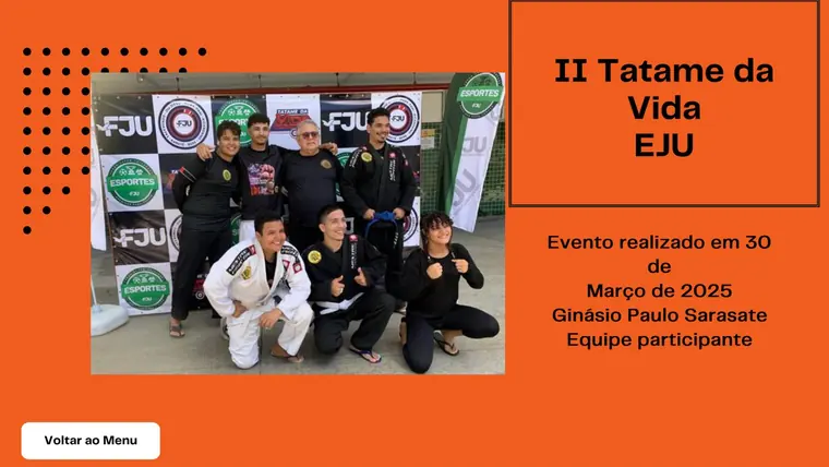Equipe no II Tatame da Vida, no Ginásio Paulo Sarasate