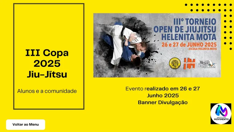 Banner de divulgação da III Copa de Jiu-Jitsu 2025