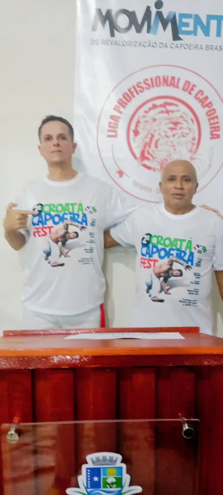 Certificado emoldurado de Luta Profissional de Capoeira, do Movimento