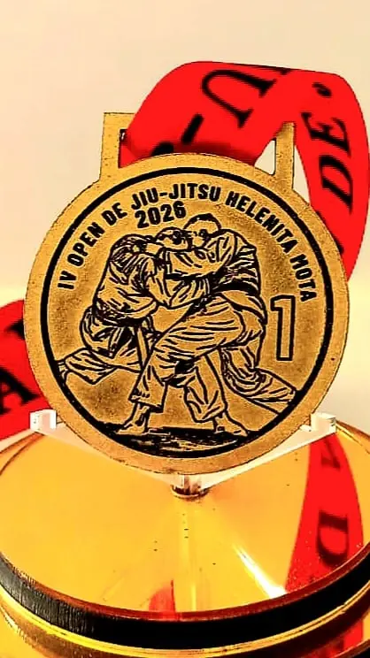 Medalha dourada do IV Open de Jiu-Jitsu Helenita Mota